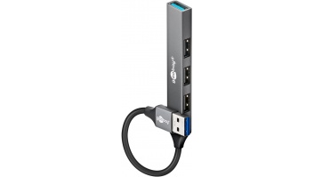 Goobay Slim 4-Port USB Hub, USB-A to USB-A, 5 Gbit/s | 74456