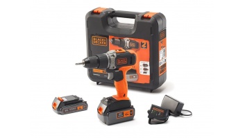 BLACK & DECKER | Cordless Drill/Driver with  2.0 Ah/4.0 Ah Battery | BCD003MEM2K-QW | 18 V | 2.0/4.0 Ah | Lithium