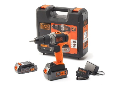 BLACK & DECKER | Cordless Drill/Driver with  2.0 Ah/4.0 Ah Battery | BCD003MEM2K-QW | 18 V | 2.0/4.0 Ah | Lithium