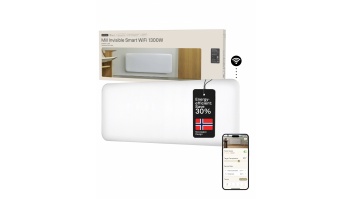 Mill Invisible Smart WiFi Heater | PA1300WIFI4 | Panel Heater | 1300 W | Suitable for rooms up to 15-19 m² | White | IPX4