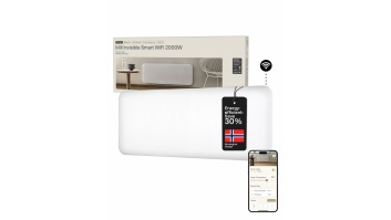Mill Invisible Smart WiFi Heater | PA2000WIFI4 | Panel Heater | 2000 W | Suitable for rooms up to 24-28 m² | White | IPX4