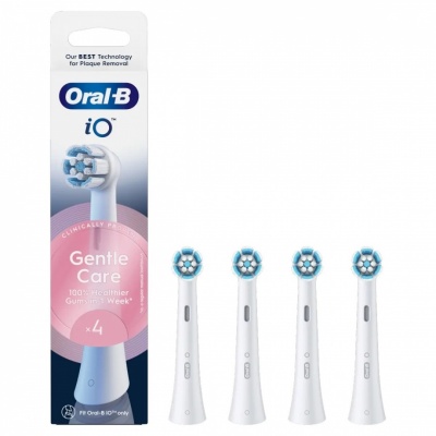 Oral-B | Replaceable toothbrush heads | iO Gentle Care | Heads | For adults | Number of brush heads included 4 | Number of teeth brushing modes Does not apply | White