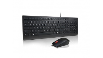 Lenovo Essential Wired Combo Keyboard and Mouse | Keyboard and Mouse Set | Wired | Mouse included | Nordic | Black