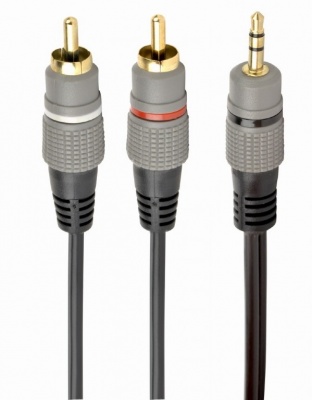 Cablexpert 3.5 mm stereo plug to 2xRCA plugs, gold-plated connectors, 1.5 | CCA-352-1.5M