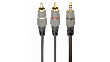 Cablexpert 3.5 mm stereo plug to 2xRCA plugs, gold-plated connectors, 1.5 | CCA-352-1.5M