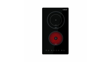CATA Hob | TD 3002 BK | Vitroceramic | Number of burners/cooking zones 2 | Touch | Timer | Black