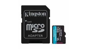 Kingston | Canvas Go! Plus | 512 GB | microSD | Flash memory class Class 10, UHS-I, U3, V30, A2