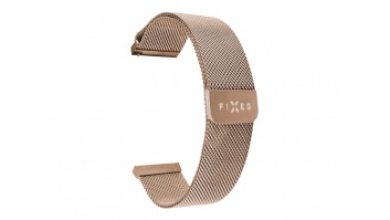 Fixed | Mesh Strap with Quick Release 20mm for Smartwatch | Rose gold