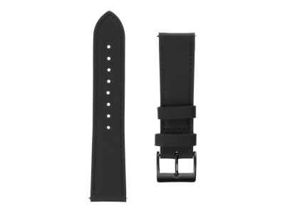 Fixed | Leather Strap with Quick Release 22mm for Smartwatch | Black