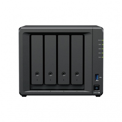 Synology NAS | DS925+ | AMD Ryzen | V1500B | Processor frequency 2.2 GHz | 4 GB | DDR4 ECC SODIMM | Black