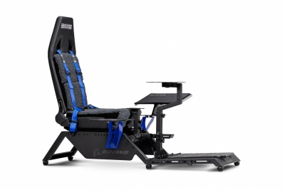 Next Level Racing Boeing Commercial Edition Flight Simulator | Blue highlights