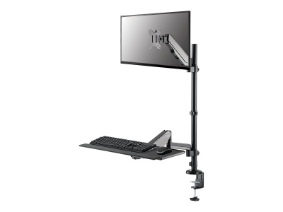 Neomounts Desk Mount | DS90-325BL1 Sit-stand workstation desk | Adjustable Height, Rotate, Tilt, Swivel | 17-32 " | Maximum weight (capacity) 9 kg | Black