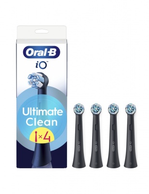 Oral-B | Replaceable toothbrush heads | iO UltimateClean | Heads | For adults | Number of brush heads included 4 | Black
