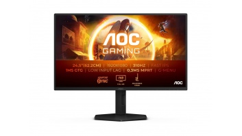AOC | 25G4SXU | 24.5 " | IPS | FHD | 310 Hz | 1 ms | 1920 x 1080 pixels | 400 cd/m² | HDMI ports quantity 2 | Black
