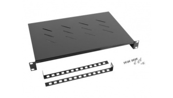 Lanberg 19" fixed shelf 1U/483x300mm, max load capacity up to 25kg | AK-1004-B | Black