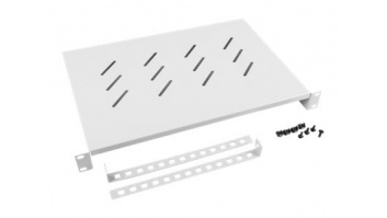 Lanberg 19" fixed shelf 1U/483x300mm, max load capacity up to 25kg | AK-1004-S | Grey