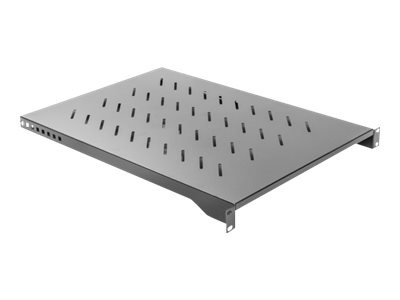 Lanberg 19" fixed shelf 1U/483x700mm, max load capacity up to 15kg | AK-1010-B | Black
