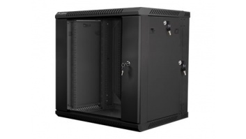 Lanberg | Rack cabinet 19" double-section wall-mount 12U/600x600 (flat pack) | WF02-6612-10B | Black