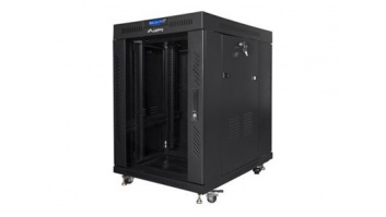 Lanberg | Rack cabinet 19" free-standing 15U/800x1000 (flat pack) with glass door, LCD | FF01-8015-12BL | Black