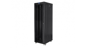 Lanberg | Rack cabinet 19" free-standing 42U/600x1000 (flat pack) with glass door lCD V2 | FF01-6042-12BL | Black