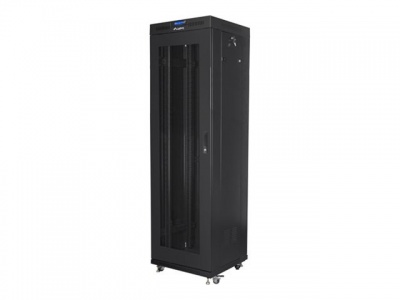 Lanberg | Rack cabinet 19" free-standing 42U/600x600 (flat pack) with mesh door, LCD | FF01-6642-23BL | Black