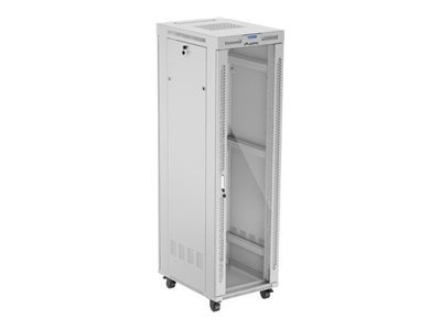 Lanberg | Rack cabinet 19" free-standing 42U/600x800 (flat pack) with glass door, LCD | FF01-6842-12SL | Grey