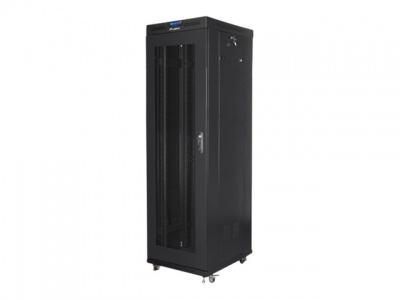 Lanberg | Rack cabinet 19" free-standing 42U/600x800 (flat pack) with mesh door, LCD | FF01-6842-23BL | Black