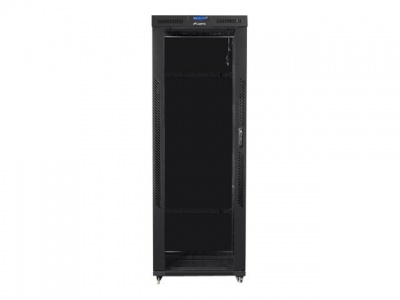 Lanberg | Rack cabinet 19" free-standing 42U/800x800 (flat pack) with glass door, LCD | FF01-8842-12BL | Black