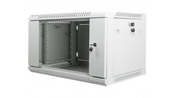 Lanberg | Rack cabinet 19" wall-mount 6U/600x450 (flat pack) with glass door | WF01-6406-10S | Grey