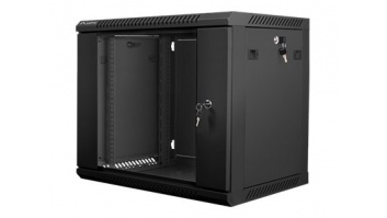 Lanberg | Rack cabinet 19" wall-mount 9U/600x450 (flat pack) | WF01-6409-10B | Black