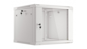 Lanberg | Rack cabinet 19" wall-mount 9U/600x600 (flat pack) with glass door | WF01-6609-10S | Grey