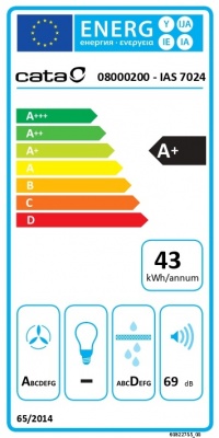 CATA Venting Hob | IAS 7024 | Induction | Number of burners/cooking zones 4 | Slider | Black | CATA | Hob with Hood | IAS 7024 | Induction | 77 cm | Number of burners/cooking zones 4 | Black | Slider