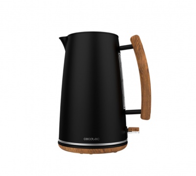 Cecotec Kettle | ThermoSense 400 | Electric | 3000 W | 1.7 L | Stainless steel/BPA | 360° rotational base | Black Woody