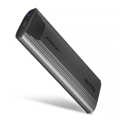 AXAGON USB-C 10Gbps - M.2 NVMe and SATA SSD THIN SCREWLESS box | EEM2-GTS2