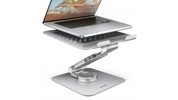 AXAGON Desk Mount | STND-LR stand with 360° rotation for laptops and tablets | Adjustable Height, Angle | 10-17.3 " | Aluminum