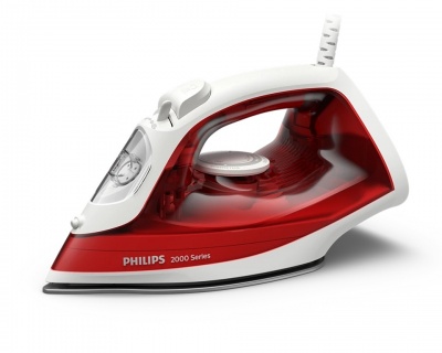 Philips Steam Iron | DST2010/40 2000 Series | Steam Iron | 2000 W | Water tank capacity 250 ml | Continuous steam 25 g/min | Steam boost performance 100 g/min | Red