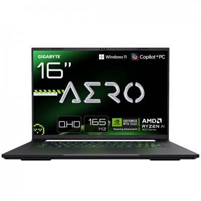 Gigabyte AERO X16 1VH-93EEC94AH | 16 " | IPS | QHD+ | 165 Hz | AMD Ryzen Al 7 | 350 | 16 GB | DDR5 | Solid-state drive capacity 1000 GB | NVIDIA GeForce RTX 5060 | GDDR7 | 8 GB | Windows 11 Home | 802.11ax | Bluetooth version 5.2 | Keyboard language US in