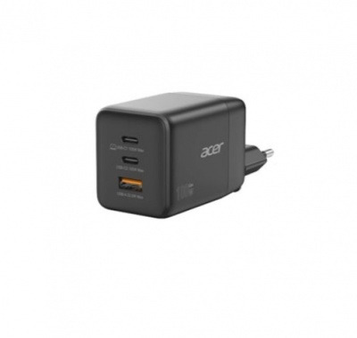 Acer | 100W GaN charger, 2x USB-C + 1x USB-A ports