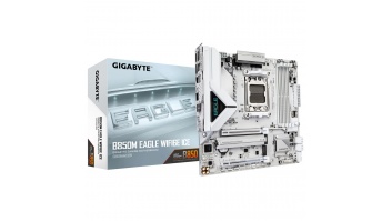 Gigabyte B850M EAGLE WF6E ICE | Processor family AMD | Processor socket AM5 | DDR5 | Supported hard disk drive interfaces SATA, M.2 | Number of SATA connectors 4