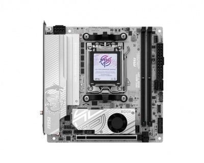 MSI MPG B850I EDGE TI WIFI | Processor family AMD B850 | Processor socket AM5 | DDR5 | Supported hard disk drive interfaces SATA, M.2 | Number of SATA connectors 2