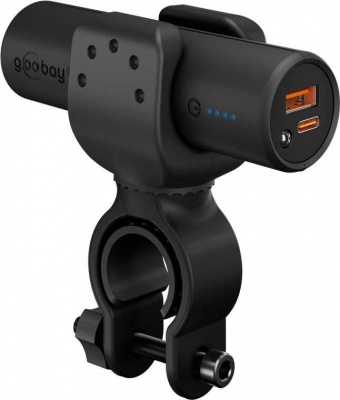 Goobay Bike Powerbank 5.0 with Reinforced Holder for Bicycle Handlebars | 60656 | 5000 mAh | Black