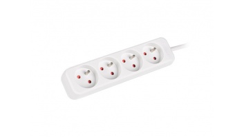 Lanberg Cable Power Strip 4X French Outlets Quality-Grade Copper, 1.5 m | PS0-04E-0150-W