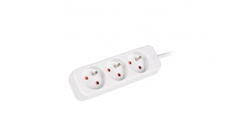 Lanberg Cable Power Strip 3M 3X French Outlets Quality-Grade Copper | PS0-03E-0300-W