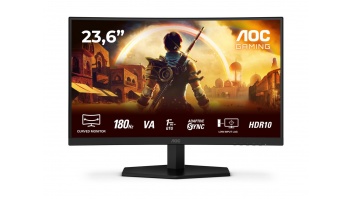 AOC | Gaming monitor | C24G42E | 24 " | VA | FHD | 16:9 | 180 Hz | 0.5 ms | 1920 x 1080 pixels | 250 cd/m² | HDMI ports quantity 2 | Black