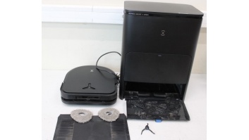 SALE OUT. Ecovacs DEEBOT X5 OMNI Vacuum cleaner, Robot, Wet&Dry, Operating time 164 min, Dust bin 0,25 L, 6400mAh, Black + Auto-empty statio | Ecovacs Robotic Vacuum Cleaner | DEEBOT X5 OMNI | Wet&Dry | Operating time (max) 164 min | Lithium-Ion | 6400 mA