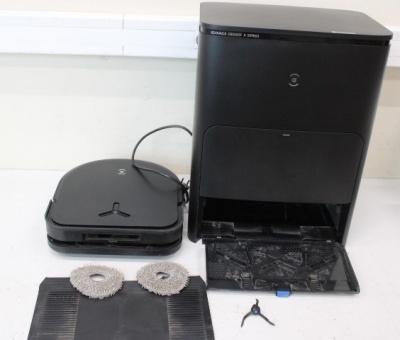 SALE OUT. Ecovacs DEEBOT X5 OMNI Vacuum cleaner, Robot, Wet&Dry, Operating time 164 min, Dust bin 0,25 L, 6400mAh, Black + Auto-empty statio | Ecovacs Robotic Vacuum Cleaner | DEEBOT X5 OMNI | Wet&Dry | Operating time (max) 164 min | Lithium-Ion | 6400 mA