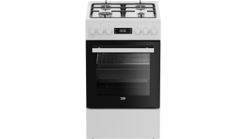 BEKO Cooker | FSM51339DWDS | Hob type Gas | Oven type Electric | White | Width 50 cm | Grilling | LED | Depth 60 cm | 60 L