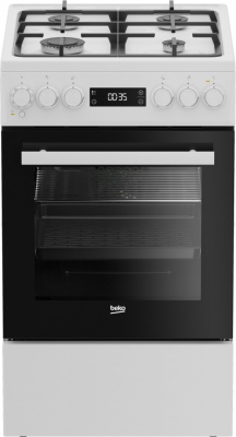 BEKO Cooker | FSM51339DWDS | Hob type Gas | Oven type Electric | White | Width 50 cm | Grilling | LED | Depth 60 cm | 60 L