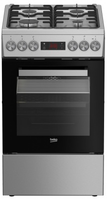 BEKO Cooker | FSM52321DXDT | Hob type Gas | Oven type Electric | Stainless Steel | Width 50 cm | Grilling | Depth 60 cm | 60 L