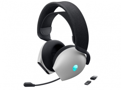 Dell Gaming Headset | Alienware Tri Mode AW725H | Bluetooth | Over-Ear | Microphone | Noise canceling | Wireless | Lunar Light